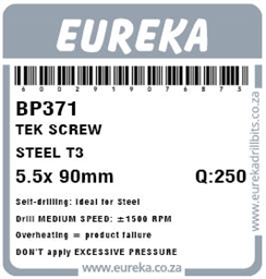 BP371 - Tek Screw Steel -BP371_label_T